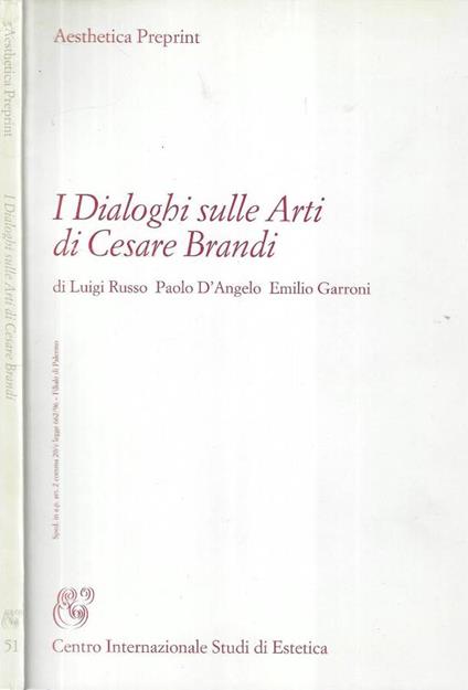 I dialoghi sulle arti di Cesare Brandi - copertina