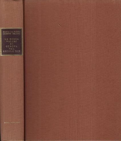 La borsa valori di Genova nel secolo XIX - copertina