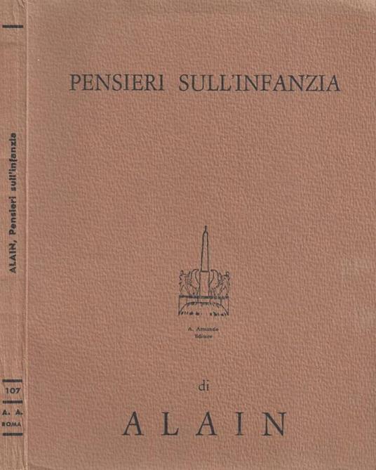 Pensieri sull'infanzia - Alain - copertina