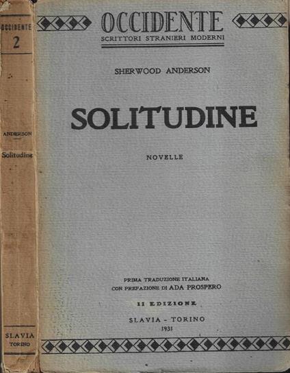 Solitudine - Sherwood Anderson - copertina