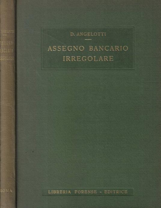 Assegno bancario irregolare - Dante Angelotti - copertina