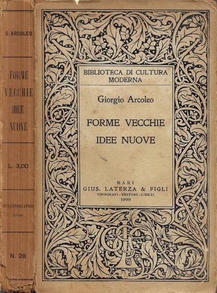Forme vecchie, idee nuove - Giorgio Arcoleo - copertina