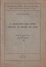 Il significato dell'opera politica di Nicolò da Cusa