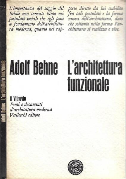 L' architettura funzionale - Adolf Behne - copertina