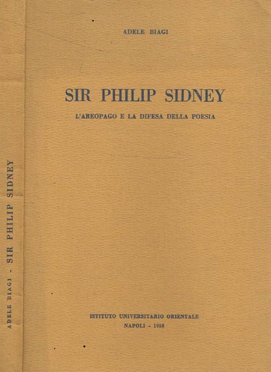 Sir Philip Sidney - Adele Biagi - copertina