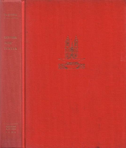 Lettere dall'Italia - Charles de Brosses - copertina