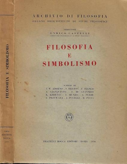 Filosofia e simbolismo - Enrico Castelli - copertina
