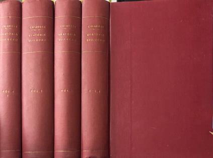 Istituzioni di anatomia dell'uomo vol I,II,III,IV/2 - Giulio Chiarugi - copertina