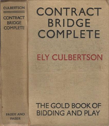 Contract bridge complete - Ely Culbertson - copertina