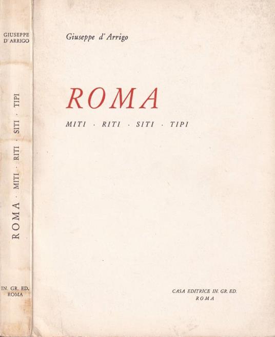 Roma - Giuseppe D'Arrigo - copertina