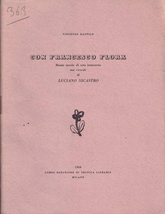 Con Francesco Flora - Vincenzo Dattilo - copertina