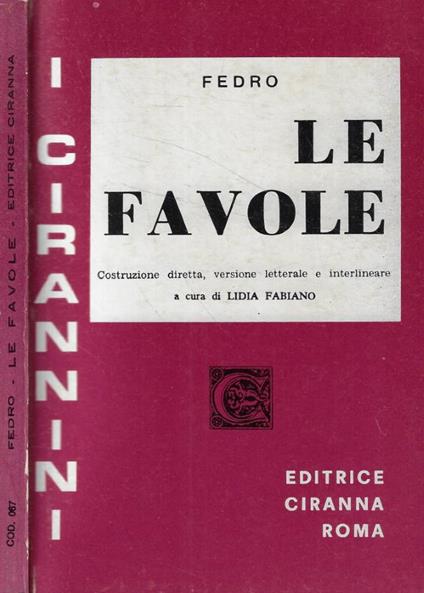 Le favole - Fedro - copertina