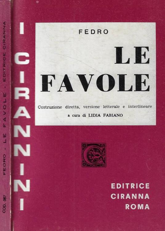 Le favole - Fedro - copertina