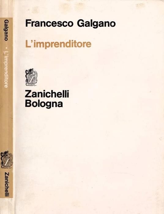 L' imprenditore - Francesco Galgano - copertina