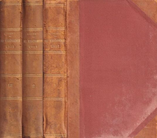 Del rinnovamento civile d'Italia, vol. I-III - Vincenzo Gioberti - copertina