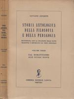 Storia antologica della filosofia e della pedagogia vol III