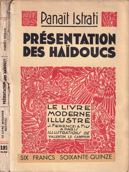 Présentation des Haidoucs - Panait Istrati - copertina