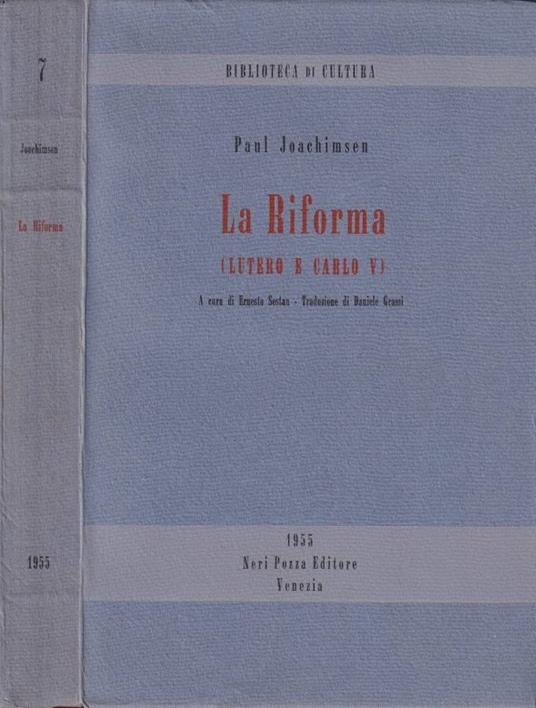 La riforma - Paul Joachimsen - copertina