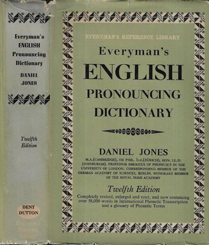 Everyman's english pronouncing dictionary - Daniel Jones - copertina