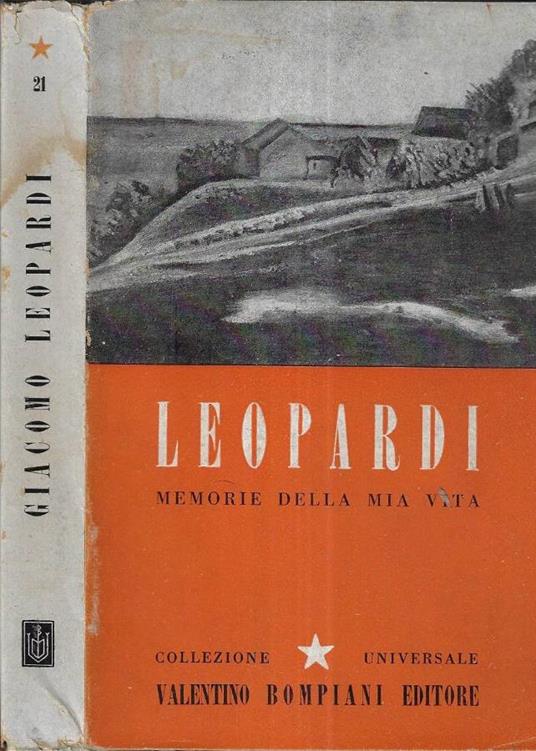 Memorie della mia vita - Giacomo Leopardi - copertina