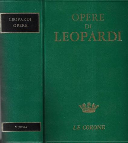 Opere - Giacomo Leopardi - copertina