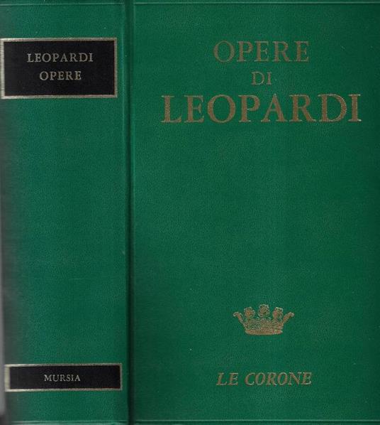 Opere - Giacomo Leopardi - copertina