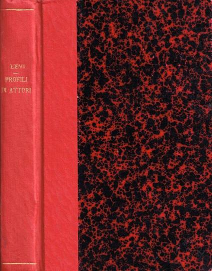 Profili di attori, vol. I - Cesare Levi - copertina