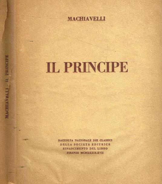Il Principe - Niccolò Machiavelli - copertina