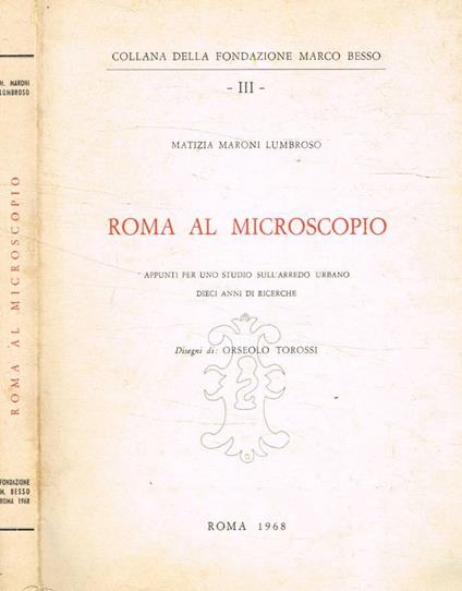 Roma al microscopio - Matizia Maroni Lumbroso - copertina