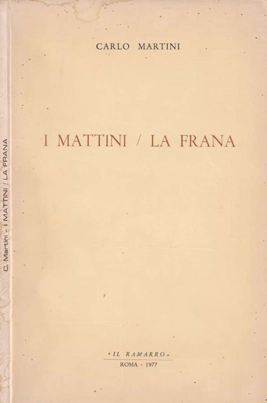 I mattini / La frana - Carlo Martini - copertina