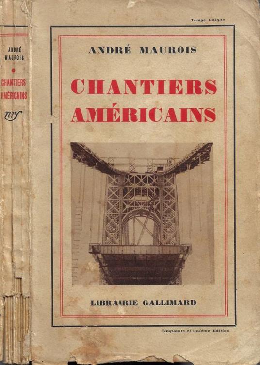Chantiers Américains - André Maurois - copertina
