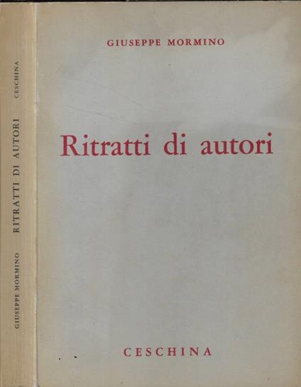 Ritratti di autori - Giuseppe Mormino - copertina