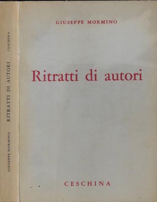 Ritratti di autori - Giuseppe Mormino - copertina