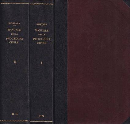 Manuale della procedura civile, vol. I e II - Lodovico Mortara - copertina
