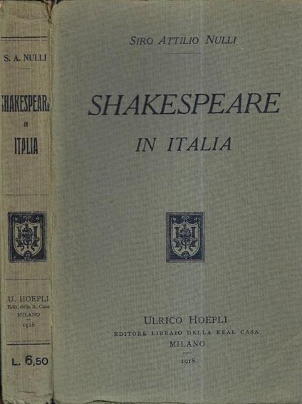 Shakespeare in Italia - Siro Attilio Nulli - copertina
