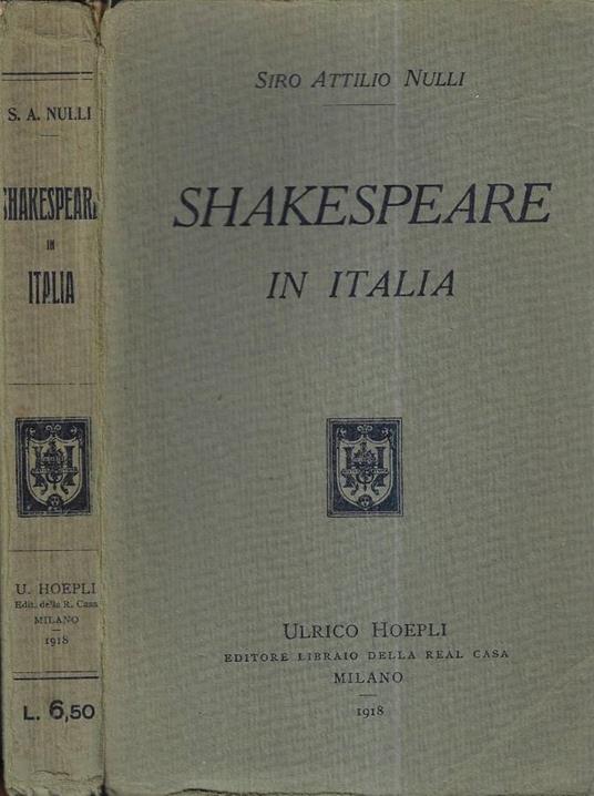 Shakespeare in Italia - Siro Attilio Nulli - copertina