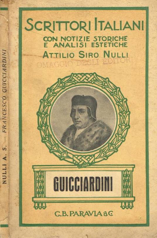 Francesco Guicciardini 1483-1540 - Siro Attilio Nulli - copertina