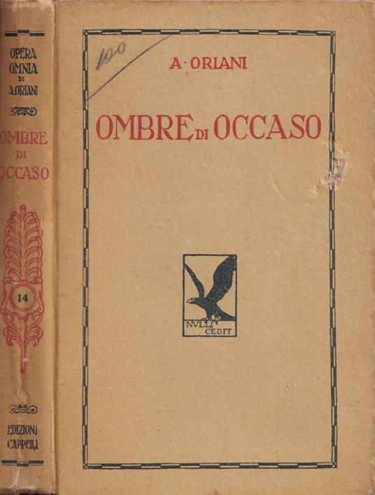 Ombre di Occaso - Alfredo Oriani - copertina