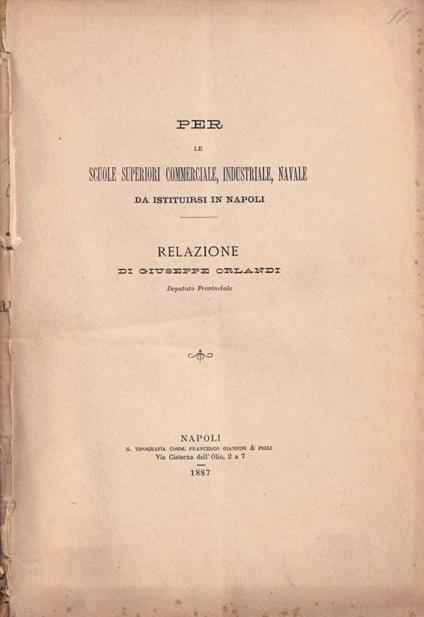 Relazione - Giuseppe Orlandi - copertina