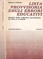 Lista provvisoria degli errori educativi