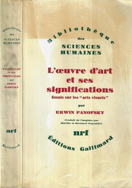 L' oeuvre d' art et ses significations - Erwin Panofsky - copertina