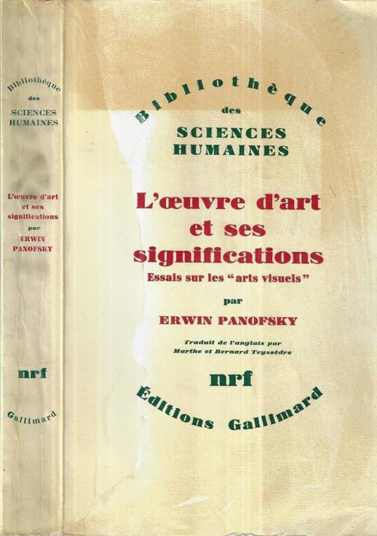 L' oeuvre d' art et ses significations - Erwin Panofsky - copertina