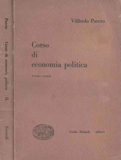 Corso di economia poitica. Volume secondo - Vilfredo Pareto - copertina