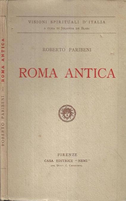 Roma antica - Roberto Paribeni - copertina