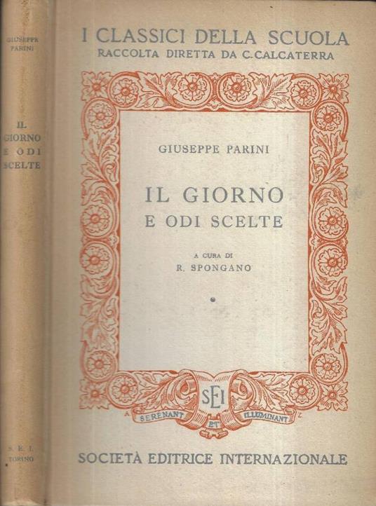Il giorno e odi scelte - Giuseppe Parini - copertina