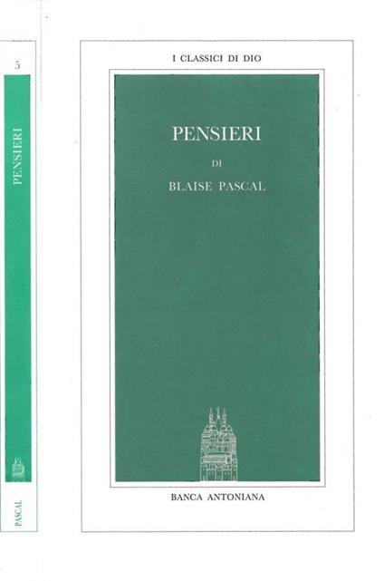 Pensieri - Blaise Pascal - copertina