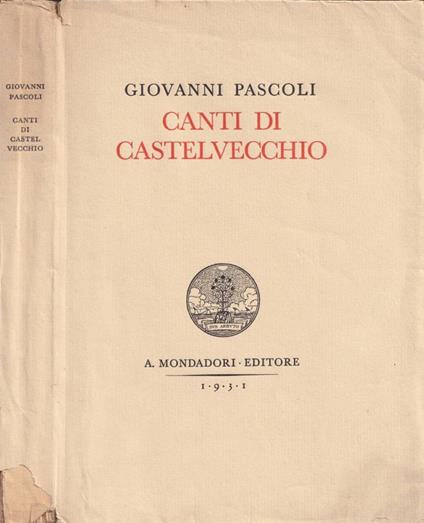 Canti di Castelvecchio - Giovanni Pascoli - copertina