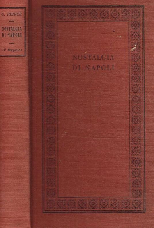 Nostalgia di Napoli - Guglielmo Peirce - copertina