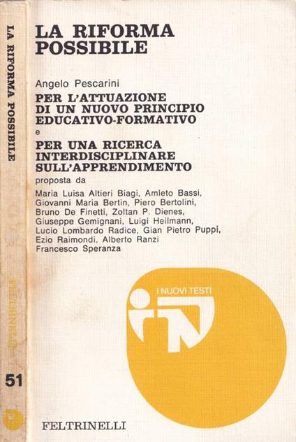 La riforma possibile - Angelo Pescarini - copertina