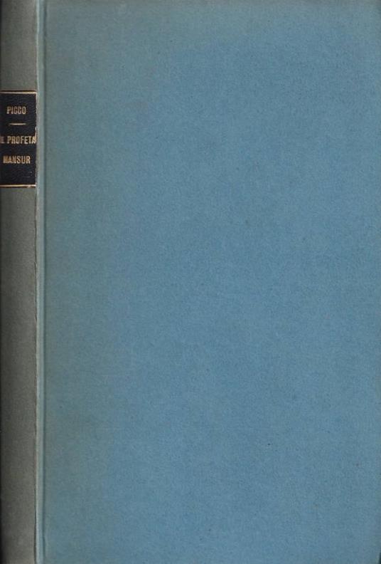 Il profeta Mansur - Francesco Picco - copertina